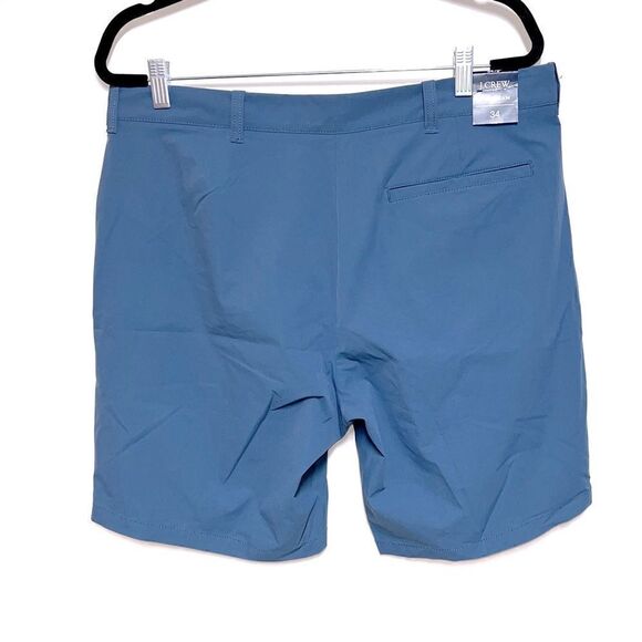 NWT J Crew Flat Front Tech Shorts Ocean Blue Mens Sz 34 W - Picture 3 of 4
